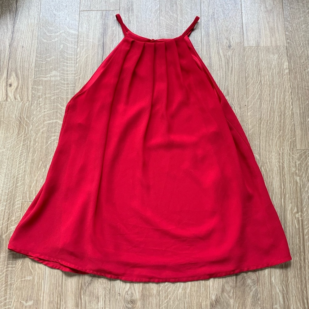 Miami Francesca’s Red High Neck Tank Top